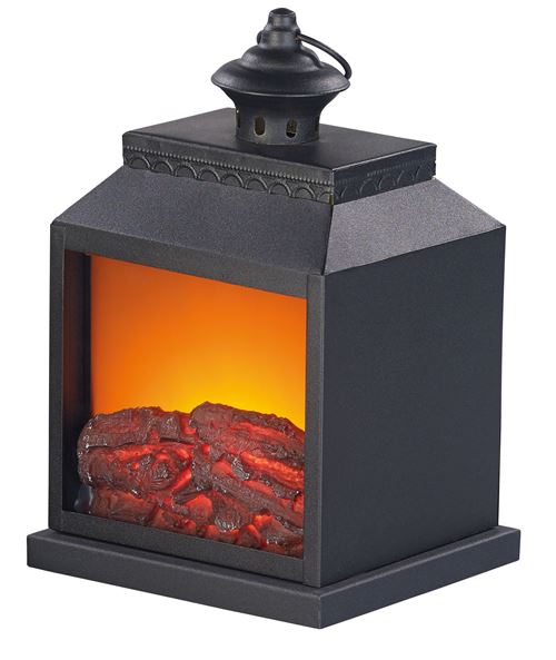 Cheminée décorative avec effet flamme réaliste - Piles