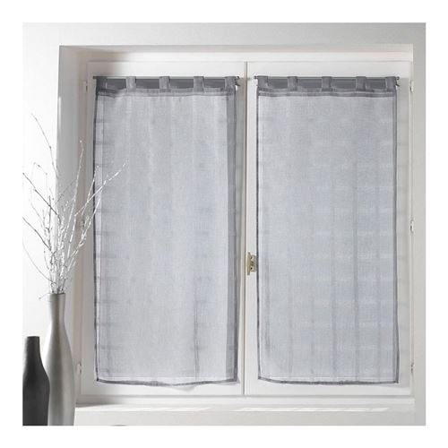 Paire droite passants 2 x 60 x 90 cm voile sable candide Gris