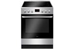 Amica ACV6005VX - Cuisinière - pose libre - largeur : 60 cm - profondeur : 60 cm - hauteur : 85 cm - avec système auto-nettoyant - acier inoxydable