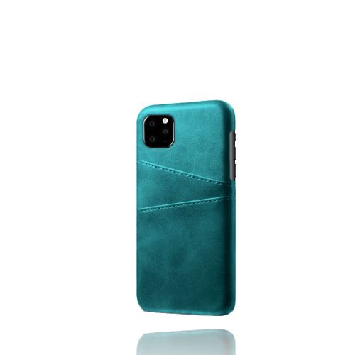 Coque en cuir antichoc avec double fente pour Apple iPhone 11 Pro Max 6.5 - Vert