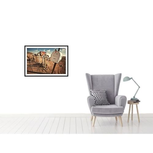 Affiche encadrée 60x40cm - Gris