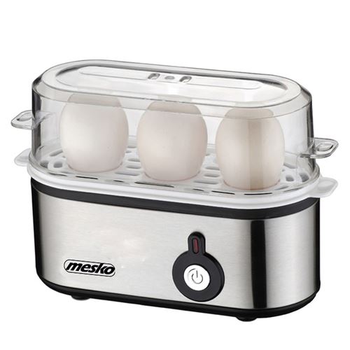 Cuiseur &eacute;lectrique 3 pi&egrave;ces pour oeufs, acier inoxydable, protection contre la s 350W Mesko MS 4485