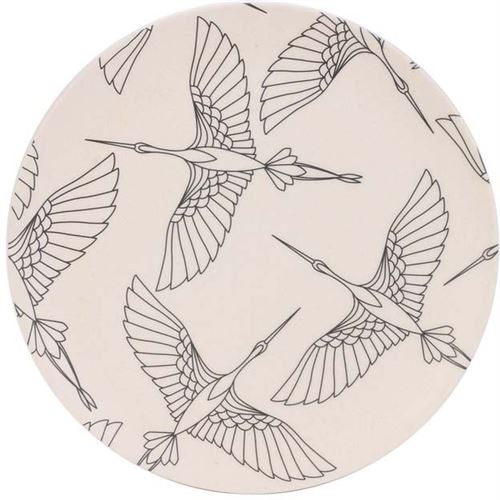 The Home Deco Factory - Assiette en fibre de bambou Eco concept 20 cm Oiseaux