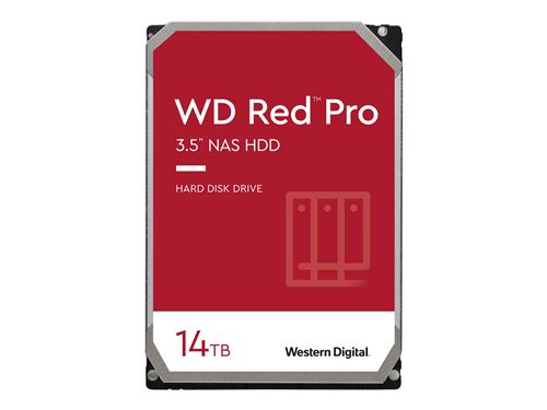 WD Red Pro NAS Hard Drive WD141KFGX - Disque dur - 14 To - interne - 3.5 - SATA 6Gb/s - 7200 tours/min - mémoire tampon : 512 Mo
