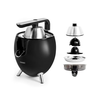 Presse Agrumes Double Cônes Avec Filtre En Acier Presspod Noir Mat Kitchencook
