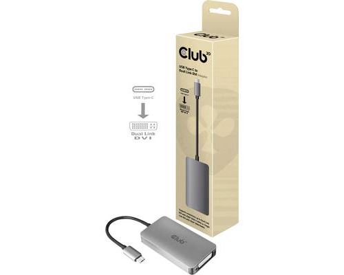 club3D CAC-1510 USB Adaptateur [1x USB-C™ mâle - 1x DVI-D femelle] aluminium