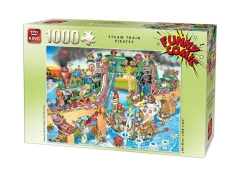 King puzzle puzzle Train à vapeur Pirates 1000 pièces