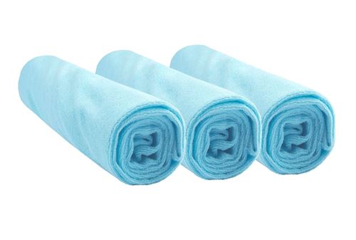 Lot de 3 housses pour matelas &agrave; langer Couleur - Turquoise