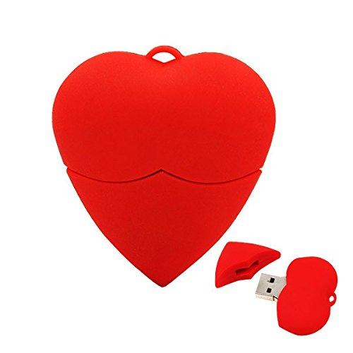 Love Heart USB Flash Drive 8 Go mémoire Stick Stockage de Données Clé Rouge