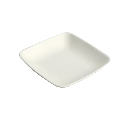 50 verrines carrées canne à sucre bio 6cm blanc
