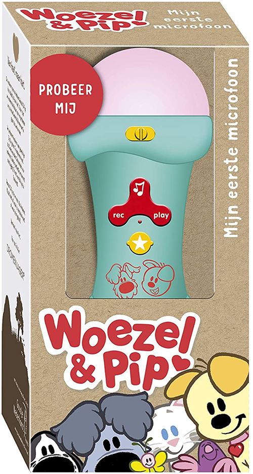 Studio 100 micro Woezel & Pip 24 cm bleu/rose