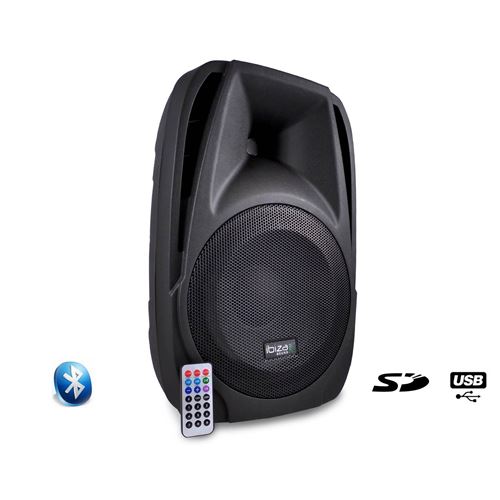 Enceinte amplifiée 250W 10 USB/SD IBIZA BT10A