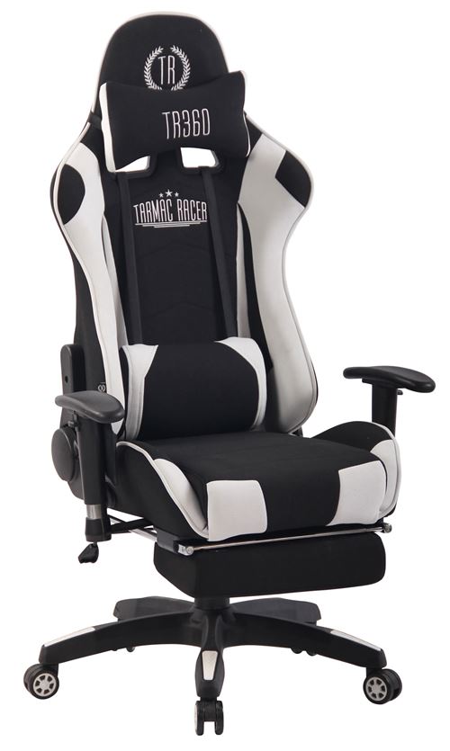 Fauteuil de Bureau Turbo XFM Tissu , Noir / Blanc