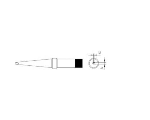 Weller 4PTK8-1 Panne de fer à souder forme longue Taille de la panne 1.2 mm Longueur de la panne 42 mm Contenu
