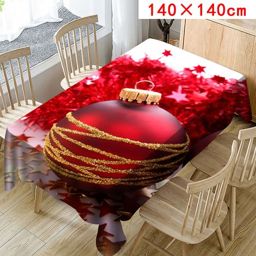 Nappe de Noël Imprimer Rectangle Table Cover Holiday Party Home Decor_Kiliaadk383