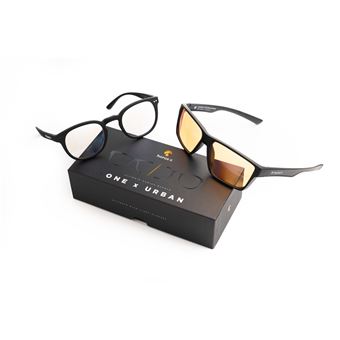 Horus X Lunettes Gaming Anti Lumiere Bleue pour Homme et Femme Pack de Protection pour ecran Bundle verres Clear et Amber Lunettes sport Achat prix fnac