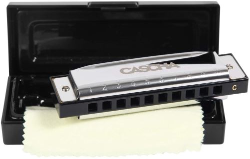 CASCHA Harmonica en Do, harmonica blues diatonique, instrument pour adultes, enfants et débutants avec étui