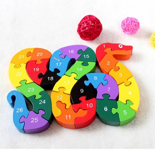 Puzzle en bois - ZGEER - apprentissage ABC - 22.5x30cm - jouet éducatif - 26 lettres - Jeux - Jouets