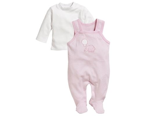 Schnizler costume boîte Elephant girls rose/blanc 2 pièces