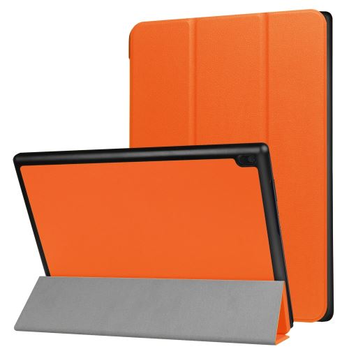 Etui en PU flip pu avec trifold stand orange pour votre Lenovo Tab 4 10