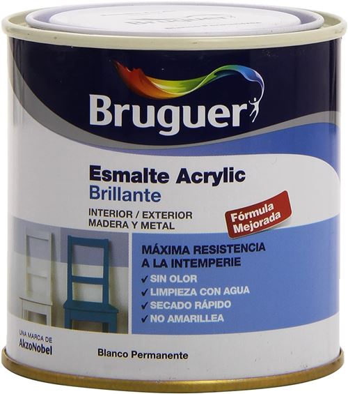 Bruguer 5160638 Vernis acrylique brillant Blanc permanent