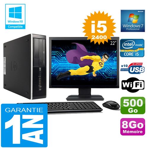 Pc hp compaq 8300 sff core i5-2400 ram 8go disque 500 go wifi w7 ecran 22' État correct - Hewlett-Packard reconditionné disponible sur Fnac