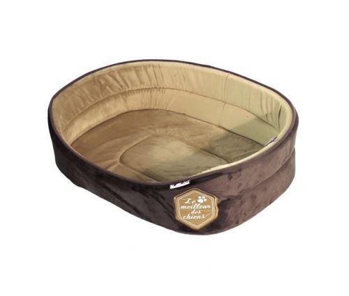 Comparer les prix de Panier mousse patchy 55cm - chocolat et taupe - pour chien