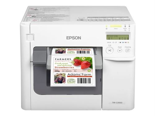 Epson Tm C3500 - Imprimante D'Étiquettes - Couleur - Jet D'Encre - 112 Mm (Largeur) - 720 X 360 Ppp - Jusqu'à 103 Mm/Sec - Lan, Hôte Usb