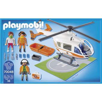 Playmobil City Life 70048 Hélicoptère de secours