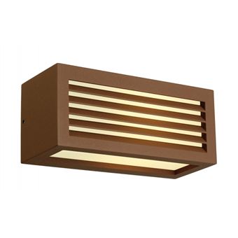 Box-l e27 applique, carrée, fonte rouillée, e27, max. 18w - slv - rouille - 1