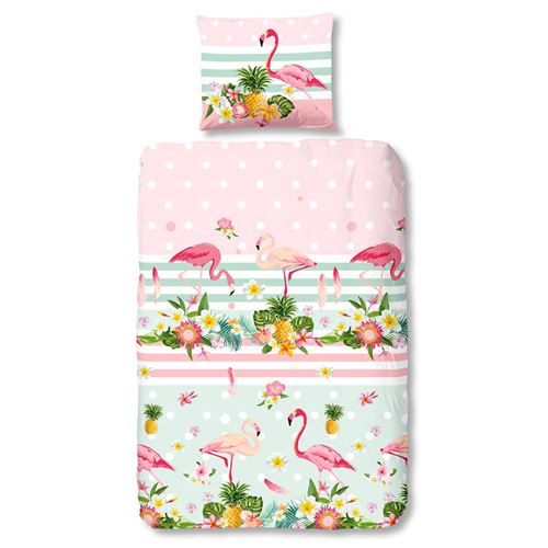 Good Morning Housse de couette 5512-A FLAMINGO 140x200/220 Multicolore