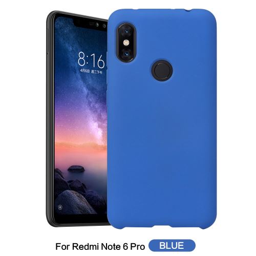 Coque en TPU doux et soyeux bleu clair pour votre Xiaomi Redmi Note 6 Pro