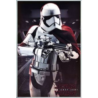 Poster Encadre Star Wars Episode Viii Les Derniers Jedi Captain Phasma 91x61 Cm Cadre Plastique Blanc Poster Affiche Encadre Top Prix Fnac
