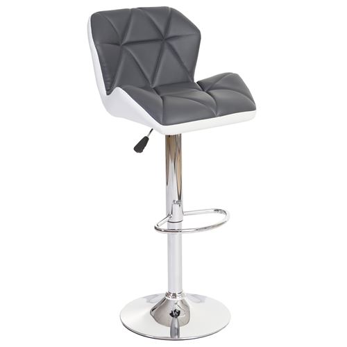 Générique Gris 2X Tabouret De Bar Hamilton, Chaise De Comptoir, Bois, Similicuir, Rotatif - Image 1