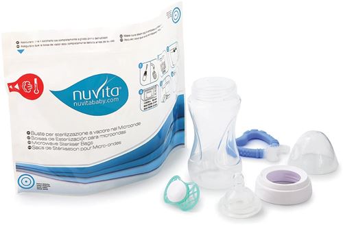 Nuvita 1087 Sacs de Stérilisation pour Micro-Ondes Bleu