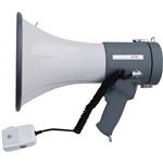 Mini Mégaphone Fishtec – 5W, Pliable, Sirène Américaine, Volume Réglable, Dragonne – 6 Piles AA