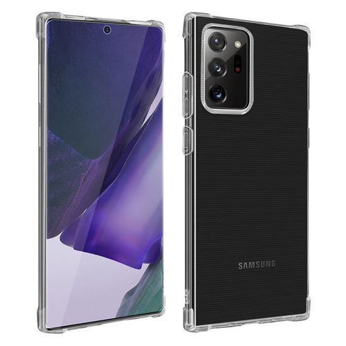 Avizar Pack Protection pour Samsung Galaxy Note 20 Ultra Coque Souple + Film Verre Trempé 9H Transparent