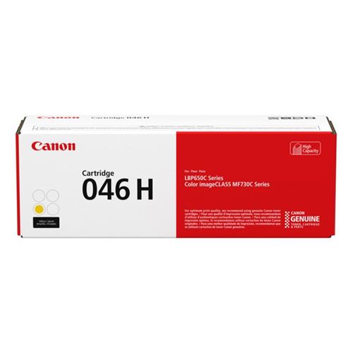 Canon 046 H - Haute capacité - jaune - original - cartouche de toner - pour imageCLASS LBP654, MF731, MF733, MF735; i-SENSYS LBP653, LBP654, MF732, MF734, MF735