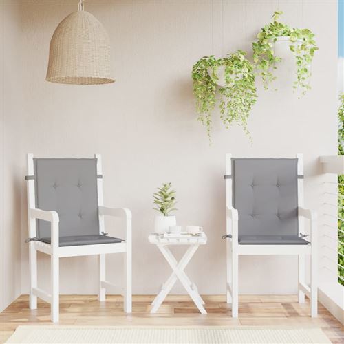 Vidaxl - Coussins de chaise de jardin 2 pcs Gris 100 x 50 x 3 cm Gris