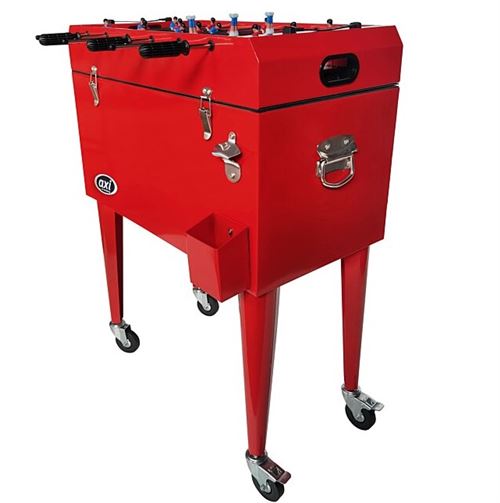 AXI Baby Foot Exterieur Cooler avec Table Football rouge avec glaciere