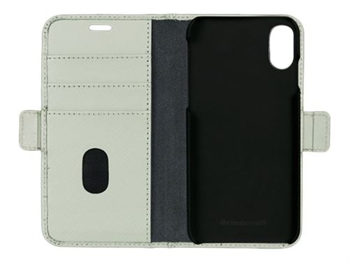 dbramante1928 New York - Étui à rabat pour téléphone portable - cuir Saffiano - lierre vert