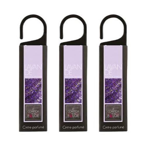 Lot de 3 Cintres Parfumés Suspend 17cm Lavande