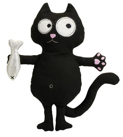 peluche Ed Cat 26 cm noir