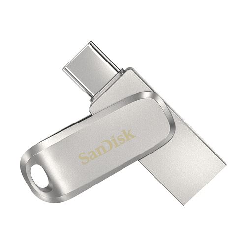 SanDisk - Ultra Dual Drive Luxe - Clé USB - 1 To - USB Type-A / USB Type-C - Argent - Image 2