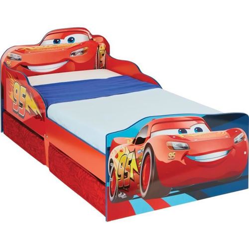 Lit Design Flash McQueen avec tiroirs de rangement