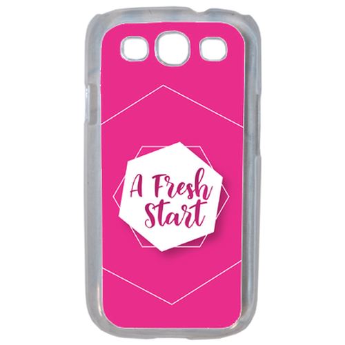 Coque A Fresh Start Fond Rose Compatible Samsung S3 Transparent