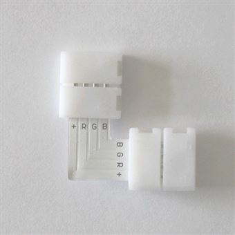 Connecteur pour Ruban LED RGB 12V en L - SILAMP - Achat & prix