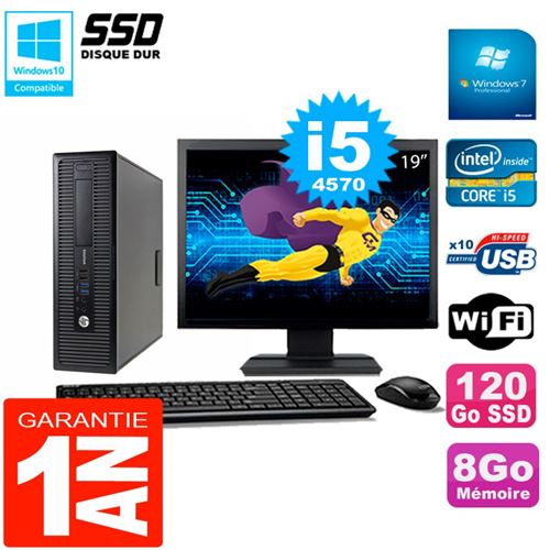 Acheter Pc hp elitedesk 800 g1 sff ecran 19' core i5-4570 8go disque 120 go ssd wifi w7 État correct - 239,00 € Pc hp elitedesk 800 g1 sff ecran 19' core i5-4570 8go disque 120 go ssd wifi w7 État correct - Hewlett-Packard reconditionné disponible sur Fnac