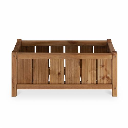 Bac à fleur en bois rectangulaire Hirondelle 65 x 30 cm 20 L – cache pot en pin autoclave