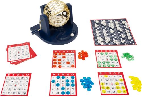 Small Foot set de bingo avec tambour 24 cm noir/or 244 pièces